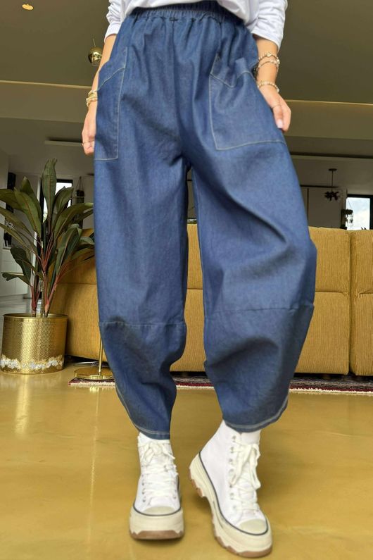 Made In Italy Essential Shelby Stretch Jeans Dark Denim 